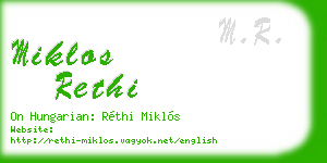 miklos rethi business card