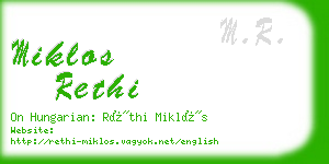 miklos rethi business card